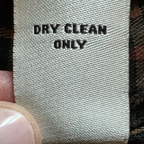 Vintage Y2K Max Studio black brown green plaid flared pants sz 12 academia - Picture 13 of 13